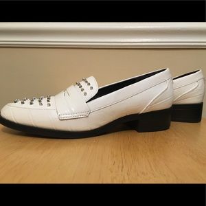 Circus by Sam Edelman White Studded Loafer Oxfords